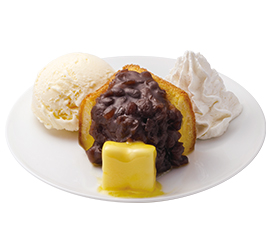 あんバターフレンチトースト(バニラアイス添え)