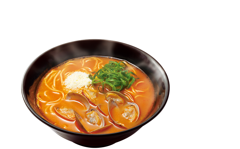あさりとチーズのトマトラーメン