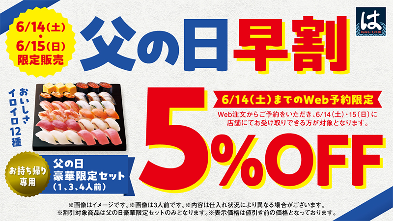 父の日はお寿司