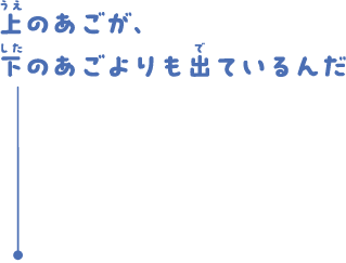 顔にくらべると、目が大きいね！
