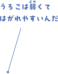 うろこは弱くてはがれやすいんだ