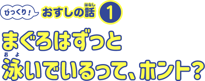 まぐろはずっと泳いでいるって、ほんと？